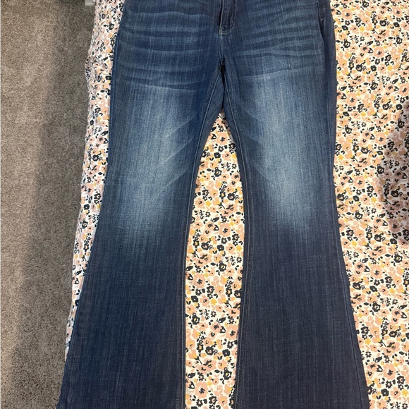 KanCan Dark Blue Flare Jeans - Picture 1 of 6